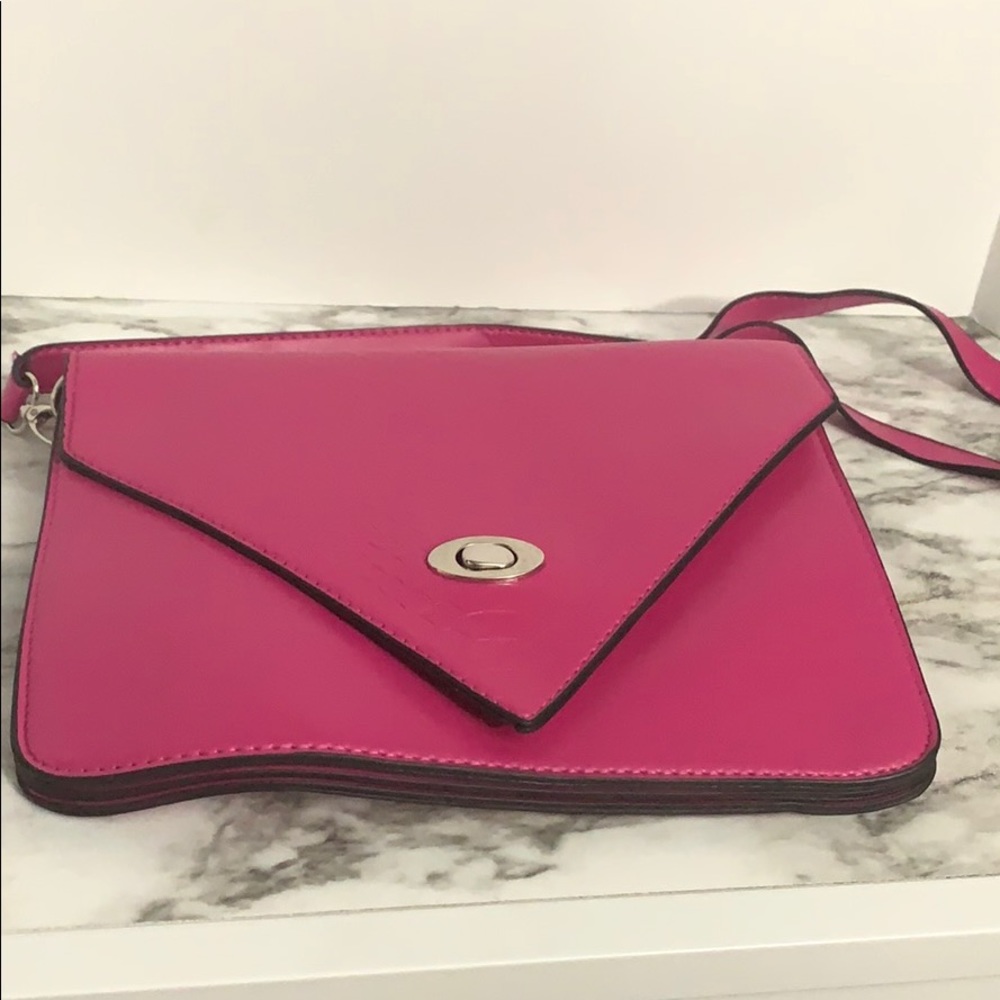 Pink cross body purse